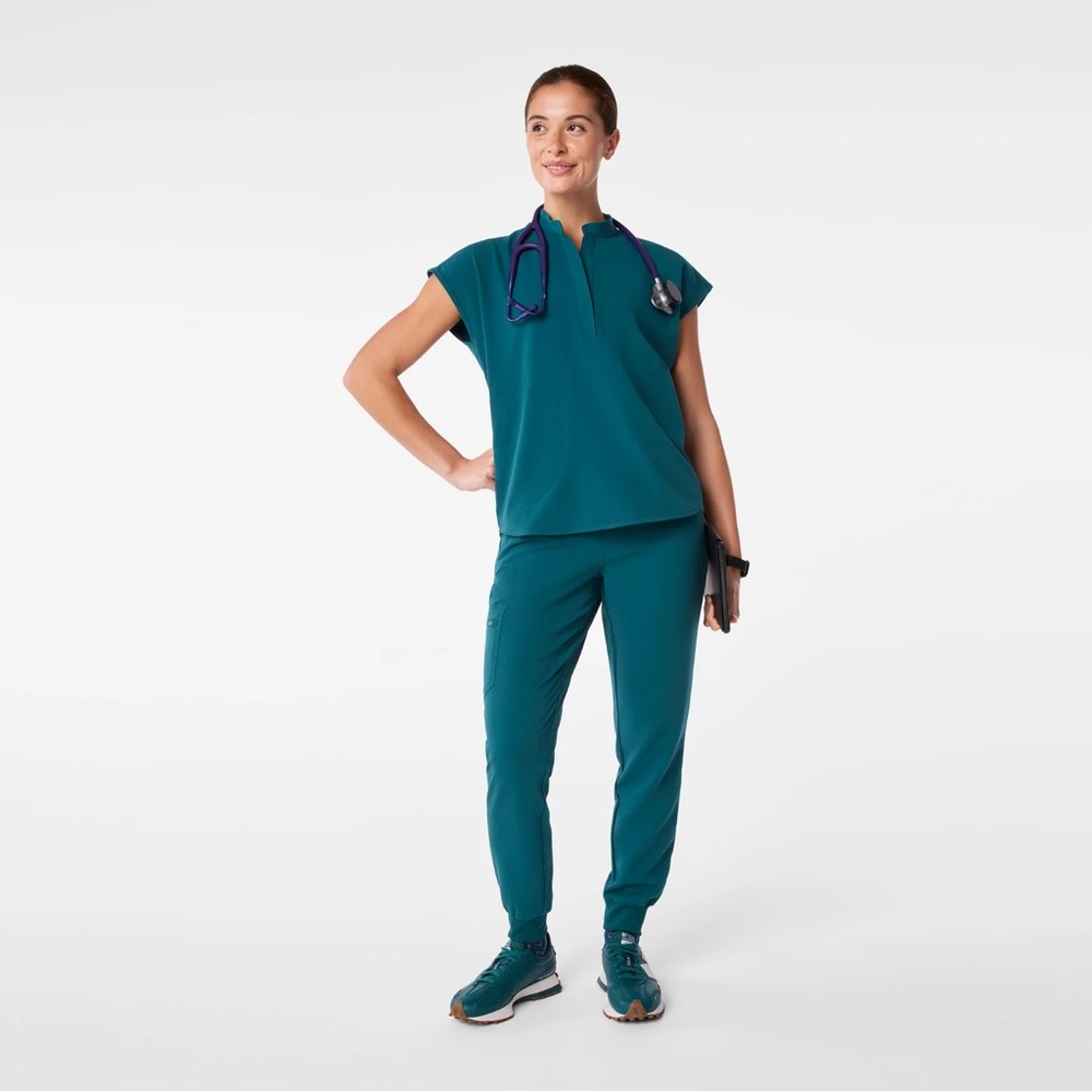 FIGS Caribbean Blue Scrub Set